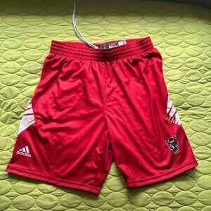 NEW NC State Wolfpack Adidas Men's Red Basketball Shorts Large